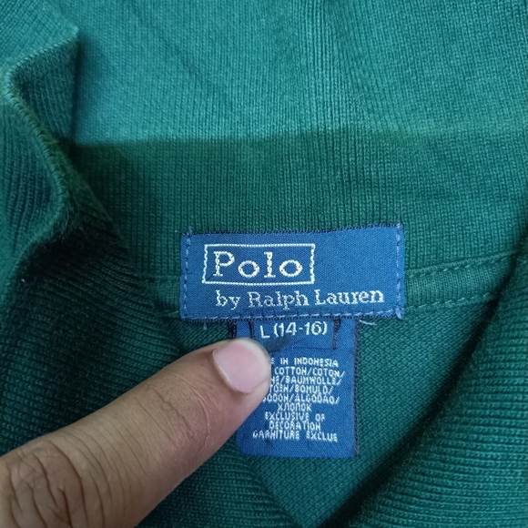 Polo ralph lauren tshirt green logo red size L - Picture 6 of 11